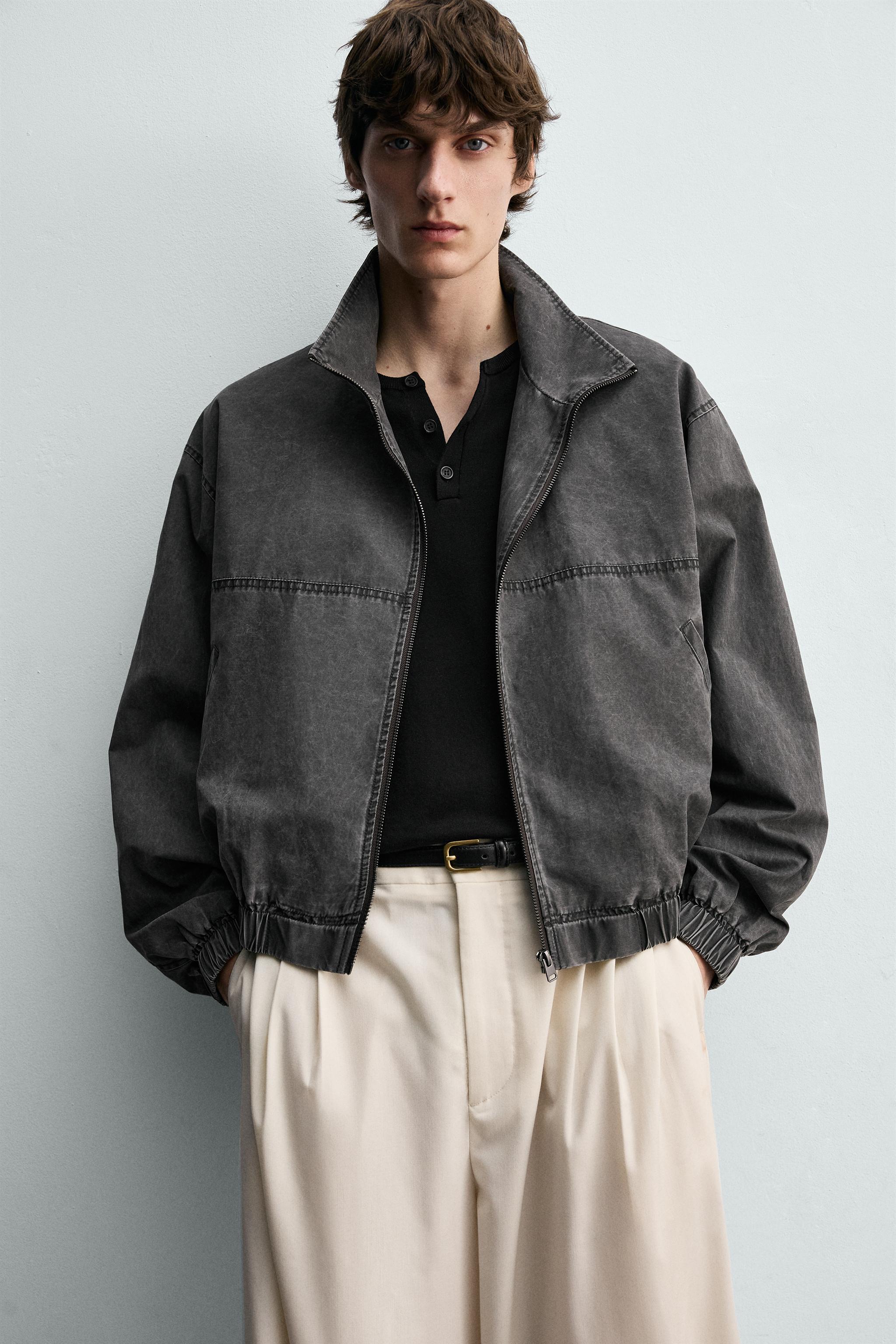 BLOUSON DÉLAVÉ COUPE COURTE